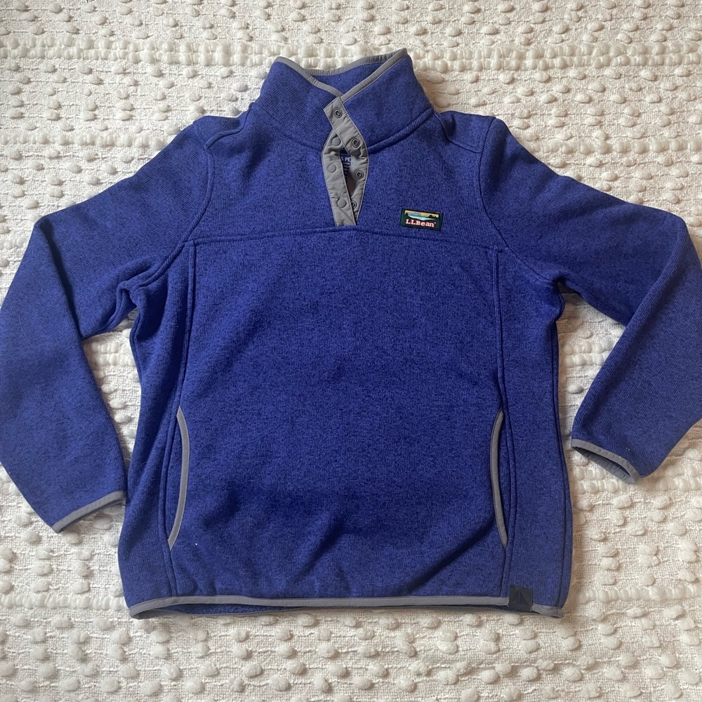 LL Bean fleece quarter zip, Women’s Small, Blue